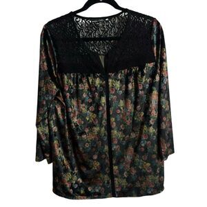 Rxb Tunic Women's‎ Velour Pullover top V-Neck Whimsigoth Witchy
